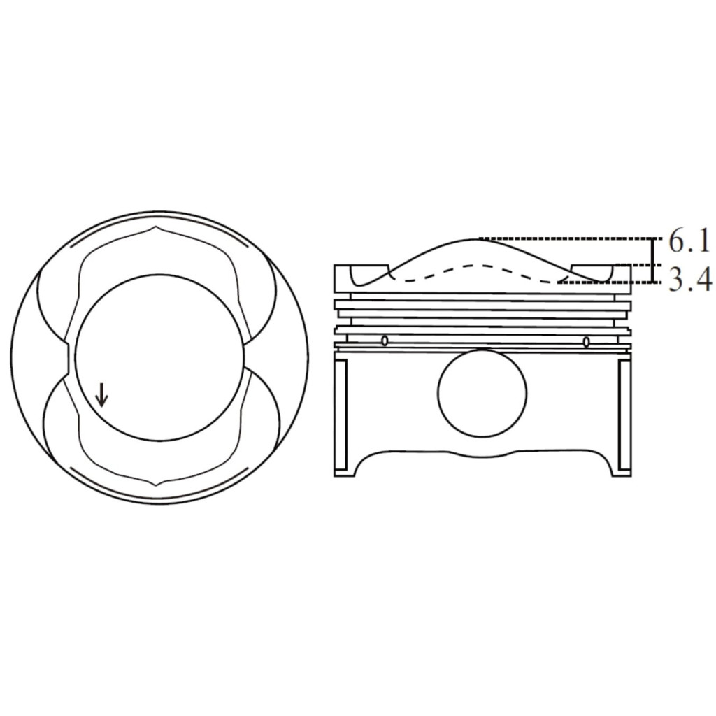Piston set fits Ford Focus Kuga Escape Fusion Mondeo C-S-Max 1.5 EcoBoost 2014-
