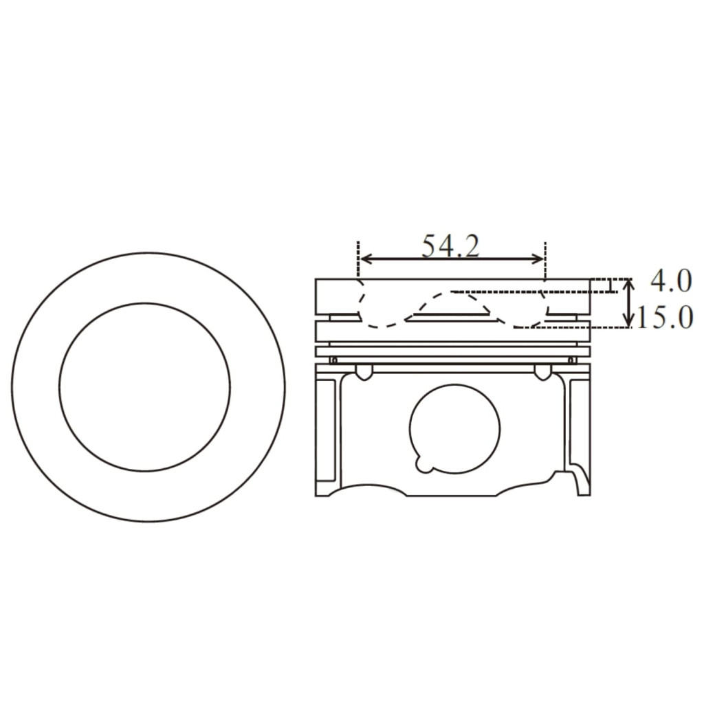 Piston set fits Mazda 6 CX-5 CX-8 2.2D Skyactiv-D 2011- SHY1 SHY4 SHY6 SHY8