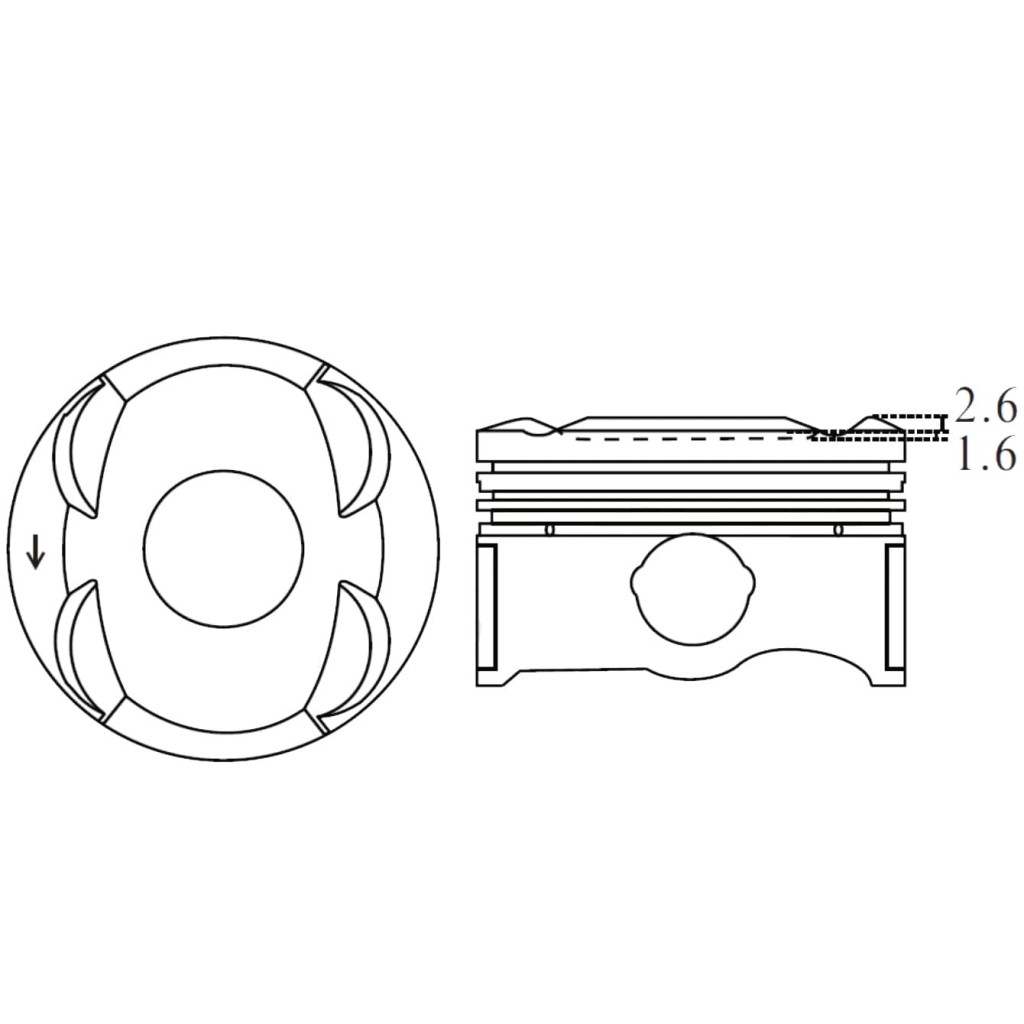 Engine Piston set fits Peugeot 208 Citroen C3 1.0L VTi ZMZ EB0 Puretech