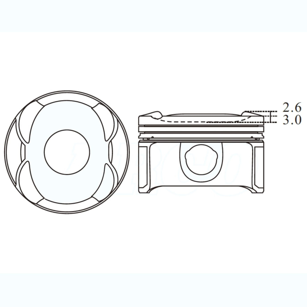 Piston set fits Citroen Peugeot C3 C4 DS3 108 208 2008 308 1.2 VTi EB2 HMP HMZ