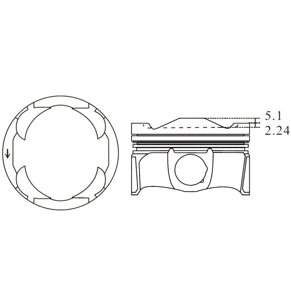 Piston set fits Opel Crossland X Corsa Combo Astra Mokka 1.2 2018- B12XHL F12XHT