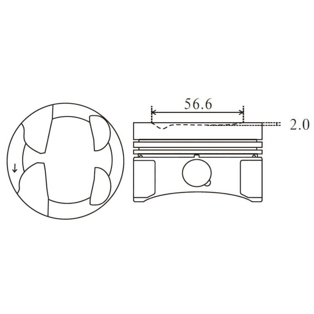 Piston set fits Peugeot 207 2008 3008 508 Partner C3 C4 DS3 DS4 1.6VTi 0628.T1