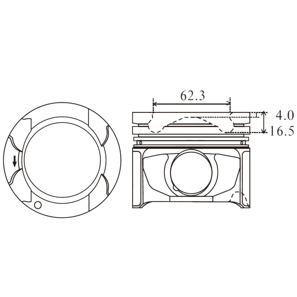 Piston set fits Toyota Dyna Hilux Land Cruiser Prado 3.0 D4D 2011- 13101-30170
