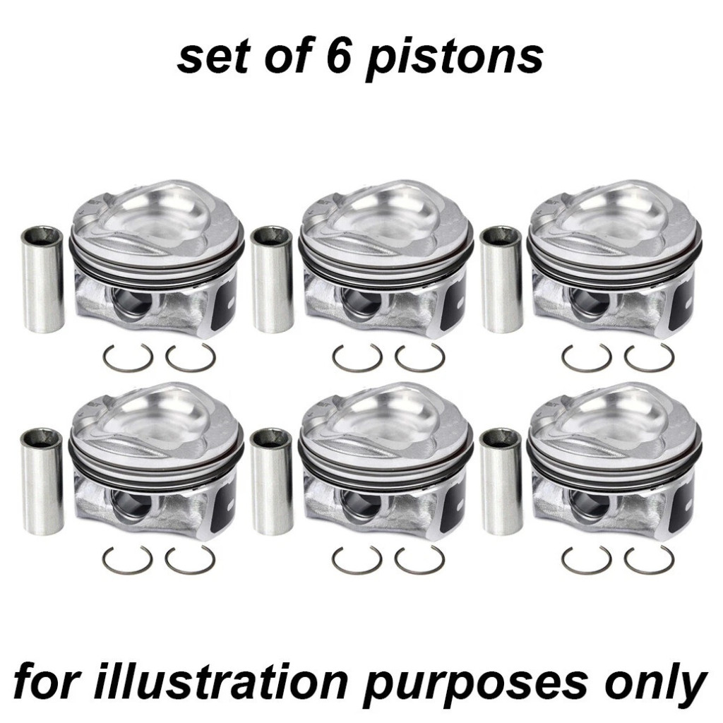 Engine pistons x6 fits Toyota Land Cruiser 4.2 TD HDJ80 1992-1997 1HD-T